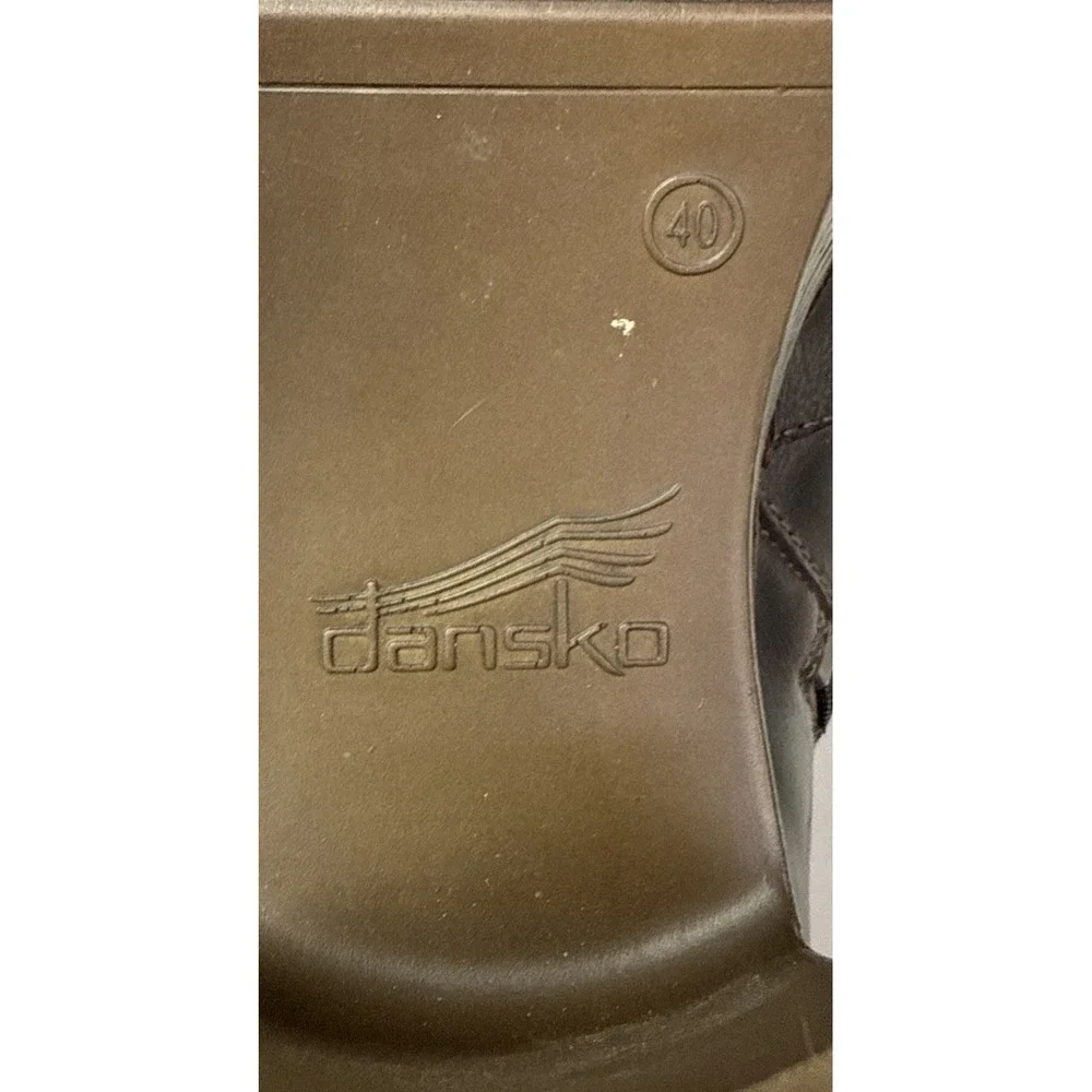 Dansko Brown Leather Dabney Ankle‎ Boots Sz 40 US 9 Heeled Tassel Side Zip 3g